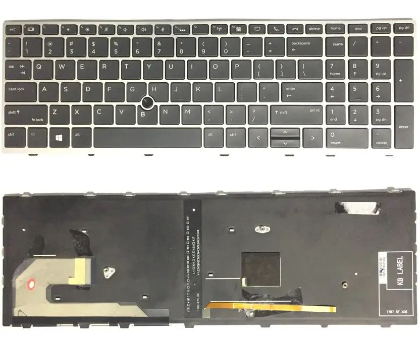 COMPATIBLE HP 850-G5 WITH MOUSE WITH BACKLIT BLACK US Internal Laptop-size Laptop Keyboard Compatible with Desktop, Laptop, Mac  (Black, Silver)