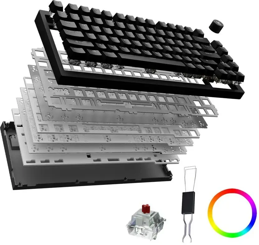 Wireless Tenkeyless Gaming Keyboard Compatible with Desktop  (Black)