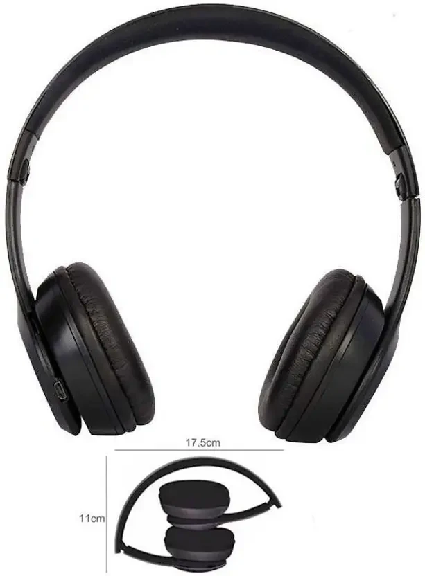 New Thunder Bass 3d Wireless Headphone with calling mic Bluetooth  (Black, On the Ear)