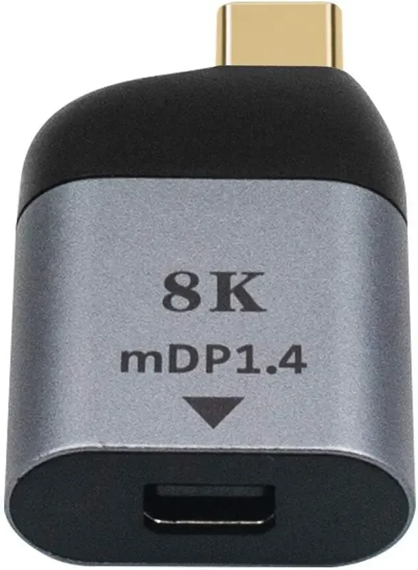 4K 2K 60hz for Tablet & Phone & Laptop USB-C Type C to Mini DP Displayport Converter Adapter HDMI Connector  (gray)