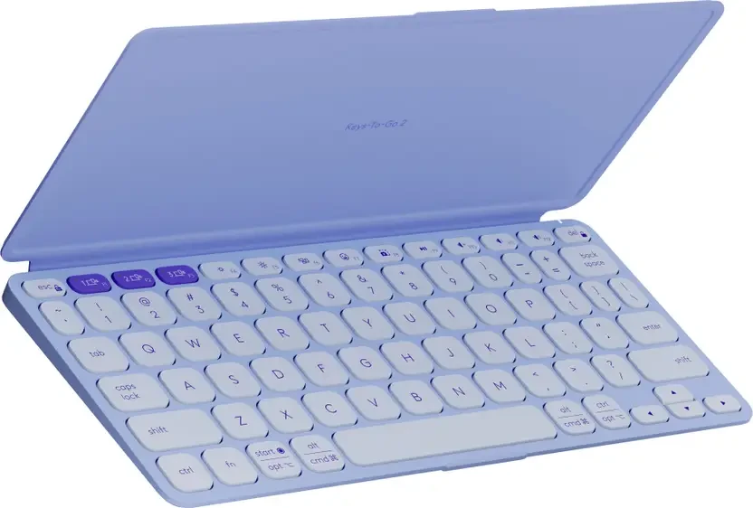 Keys-To-Go 2 Bluetooth Handheld Multi-device Keyboard Compatible with Desktop, Laptop, Mac  (Lilac)