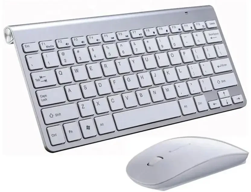 wireless keyboard & mouse set Combo Set Designed for Gaming  (White)